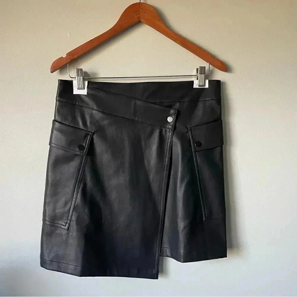 bishop + young | Vegan Leather Margarita  Wrap Skirt - Picture 3 of 13